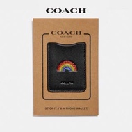 專櫃購入全新Coach牛皮革彩虹造型手機卡包