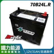 鐵力能源磷酸鋰鐵電池 70B24L.R 12V 31AH 怠速啟停【禾笙影音館】