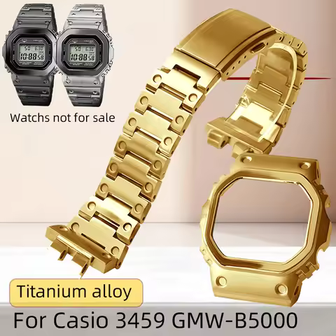GMW-B5000 3459 Titanium Alloy Case/Strap Bracelet GMW-B5000 MRG-B5000 Bezel watchband for Casio G-Sh