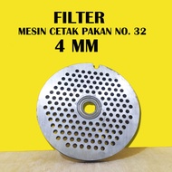 Saringan 4mm Bearing Mesin Giling Daging No.32 Saringan Mesin Cetak Pelet No.32 Anti Aus