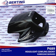 ✤✾❦HEADLIGHT COWLING EBONY Kawasaki Barako 2 Genuine 55055-5480-BQ