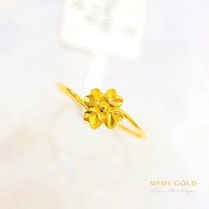 916 Gold Flower Ring Minimalis)