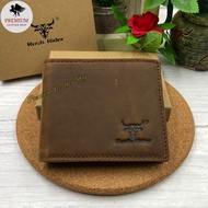 Rush Rider Full Leather Wallet Men Short Wallet Cowhide Leather Dompet Kulit Lelaki Beg Duit