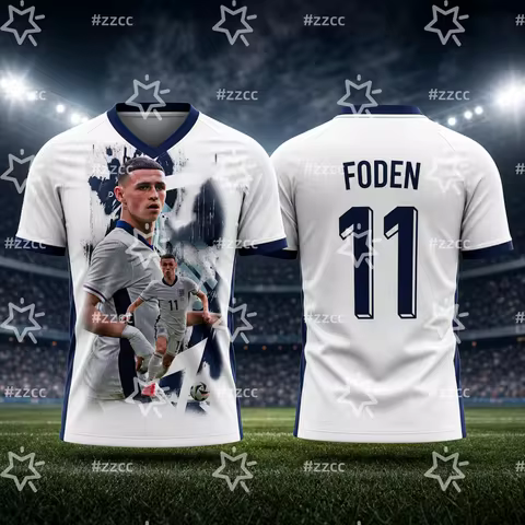 2026 Phil Foden England Team Football Jersey Match & Training Kit Summer Sports Men's T-Shirt Kid's 
