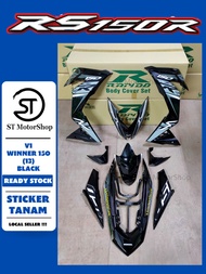 HONDA RS-150R RS150R V1 WINNER 150 (13) BLACK COVER SET (STICKER TANAM) RAPIDO NEW ACCESSORY AKSESOR