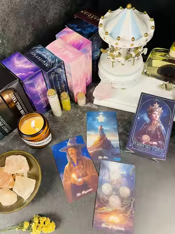 2025 New Starry Sky Tarot Cards Original 12x7cm Cosmic Universe Oracle Deck Rider Waite Divination P