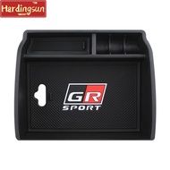 Hardingsun GR Sport TRD center console storage box accessories for Toyota Hilux Revo Fortuner 2016-2