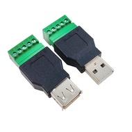2PCS USB 2.0 solderless plug USB male female computer TV phone keyboard mouse connector USB plug