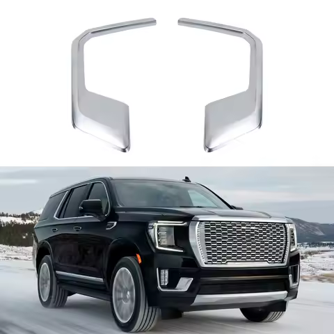2pcs Silver Front Bumper Fog Light Cover for GMC Yukon Denali 2021 2022 2023 84340300 84340299