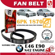 S2U Gaido Fan Belt BMW E46 E90 N42 Air Cond Alternator Power Steering Belt 6PK1870 Tali Kipas Kereta