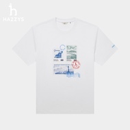Hazzys Haggis Summer New Men's Top Casual Pattern Short Sleeve T-Shirt  0519