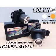 Lampu Kepala ZOOM  Thailand TIGER (800W) Rechargeable LED Headlight lampu picit senter kepala