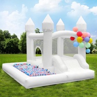 Inflatable Bounce House with Blower for Kids 3-6 y/o, Jumping Castle with Slide, 112x63x67'' Toddler