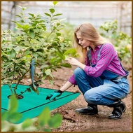 Garden Tarp 79 x 79 Inches Heavy Duty Waterproof Outdoor Blocker Lawn Fabric with 12 Inch Hole for Y