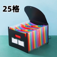 风琴包 25 Pocket A4 File Folder with Zippered Flip Cover & Lanyard Office Document Organizer PP File Ba