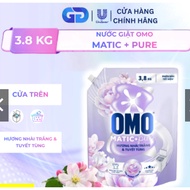 OMO Matic Top Load Laundry Detergent 3.8kg Snow White Jasmine Fragrance - Deep Cleansing, Long Lasti