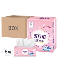 五月花 蓬厚柔抽取式衛生紙  100張  8包  6袋