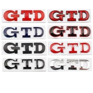 3D Metal Letters GTD Logo Car Rear Trunk Boot Emblem Badge Sticker Decals for Volkswagen VW Golf 7 6
