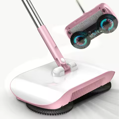 Broom Robot Vacuum Cleaner Floor Home Kitchen Sweeper Mop Sweeping Machine Folding Handle Household 