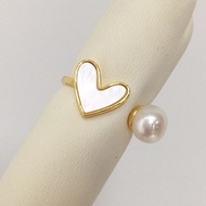 ★Luxe Straw★Sweet Love Mother-Oyster Pearl Ring