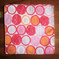 日本二重紗手帕=手繪風=仙人掌果=粉紅