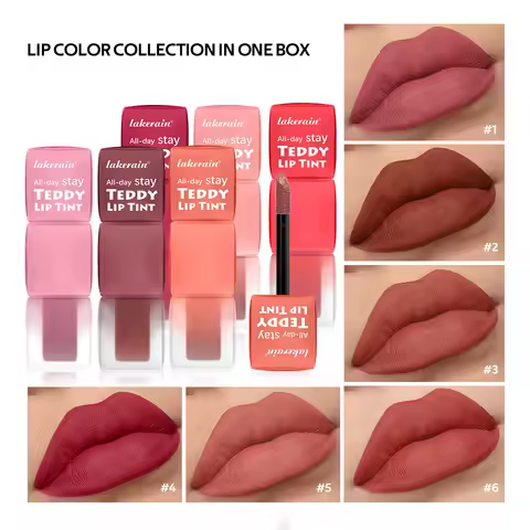 Teddy Tint Lip Color Tear Lip Gloss Super Stay Long-Lasting Coloring 12H Matte Texture Waterproof Li