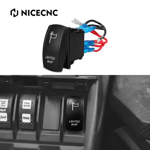 NICECNC LED Whip Lights Switch with Switch Jumper Wire Set 12V/14V For Polaris RZR PRO XP RZR XP Tur