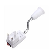 HelleryE27 Plug Light Bulb Socket Adaptor Converter LED Lamp Base Switch