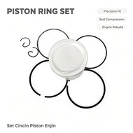 Y15ZR Racing Piston Kit 57mm Forged Piston High Strength Flat Top Design Boost Engine Performance