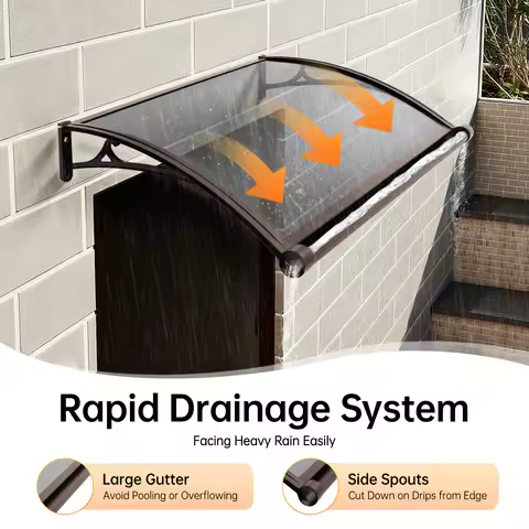 Window Door Awning Canopy, Front Doors/Windows Overhang Awning for Sun Shutter, Patio Awning Canopy 