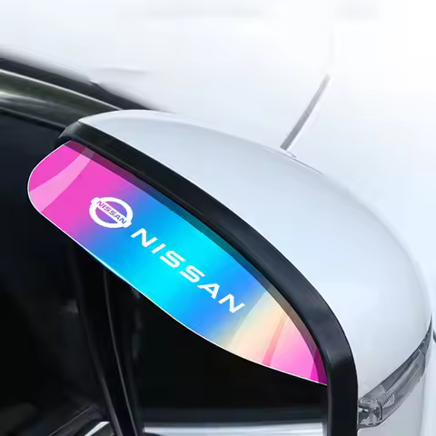 Car Rearview Mirror Rain Eyebrow Cover Rear View Mirror For Nissan J10 X-Trail Qashqai Juke Leaf Mic