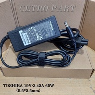 TerBaru Adaptor Charger Laptop Toshiba 19v - 3.42a Original