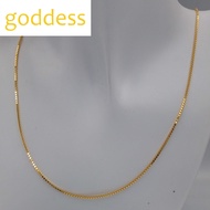 18k Saudi Gold Necklace - Box Chain Link - Durable - Pawnable Guaranteed Authentic New