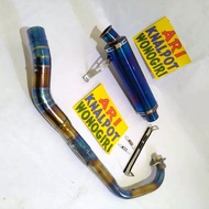TERMURAH Knalpot racing POLOS MIRIP Lone rider bluemoond Satria fu vixion jupiter mx cb150r old cb15