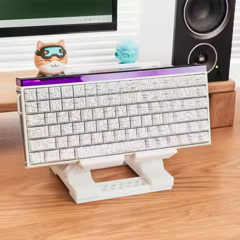 AULA HERO84 HE Wired Mechanical Keyboard RGB Music Rhythm 8K Return Rate Keyboard Magnetic Switch Co