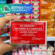 LIVER GOLD Silymarin + Vitamin B Complex 60 Softgel Capsules B1 + B6 + B12