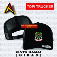 TOPI ORMAS GIBAS CINTA DAMAI INDONESIA / TOPI BASEBALL HITAM GIBAS / TOPI PRIA WANITA ENAK DI PAKAI 