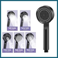 5 Mode Pressurized Shower Head Shower Head Set Black White High Pressure Shower Head Sprayer Set Handheld Shower