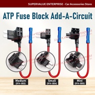 1PCS Medium / Mini / Small Fuse Holder Fuse Adapter Add-A-Circuit TAP ATM APM 10A Blade Car Fuse Tap