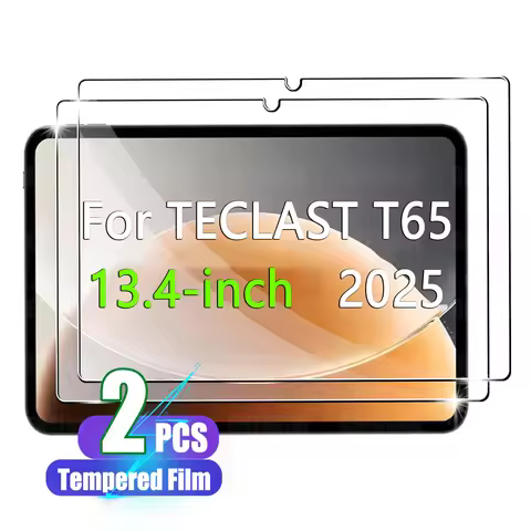 13.4" Tablet Tempered Glass Film For TECLAST T65 2025 HD Clear Anti-Scratch 2.5D Radian Edge 9H Hard