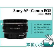 數位小兔【Sony MA AF A 鏡頭 轉CANON EOS 機身轉接環 】轉接環 可調光圈 600D 650D 5D3 Konica Minolta