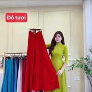 Đủ màu quần váy áo dài vải lụa dày dặn mặc mát dài 105cm - Áo Dài Hương Giang Nữ
