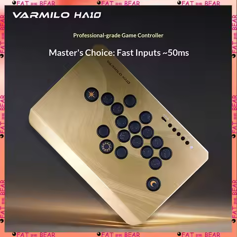 Varmilo HA10 Professional HitboxCNC All Aluminum Electromagnetic Induction Arcade Game Controller PS