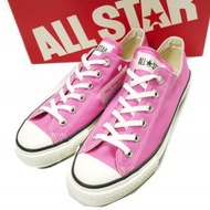 CONVERSE 日本製造 CANVAS ALLSTAR J OX 帆布 All Star Japan Ox US8 (26.5cm) 粉紅色低筒運動鞋 日本製造 [全新] [二手] [CONVERS