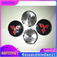 【Big Sale】4ชิ้นเซ็ต60มม. Mitsubishi Racing ศูนย์ล้อฝาครอบล้อสำหรับ Mitsubishi ASX Lancer 10 9 L200 P