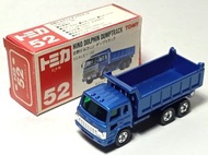 May 2025 再加優惠$180！itrea 日本製 Tomica 52 Tomica Hino Dolphin Dump Truck made in Japan 日本紅盒赤箱 Tomy 52 日野