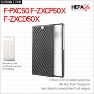 Panasonic F-PXC50 F-ZXCP50X F-ZXCD50X Compatible Hepa & Carbon Filter - Hepalife