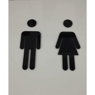 Acrylic toilet sign(1set) / Acrylic oku sign