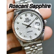 Roscani Sapphire Men Watch Quartz Silver