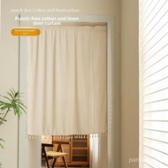 Perforated Door Curtain, Partition Japanese Style Door Curtain, Bedroom Door Curtain, Kitchen Curtain Half Curtain,
